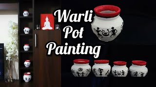 warli pot painting easy terracotta decorate