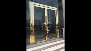 أبواب أستانلس ديكورات المرايا والزجاج mirrors and glass fittings decorations