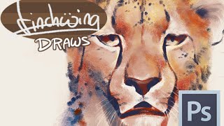 Finchwing Draws: Cheetah - Realism study speedpaint @Finchwing