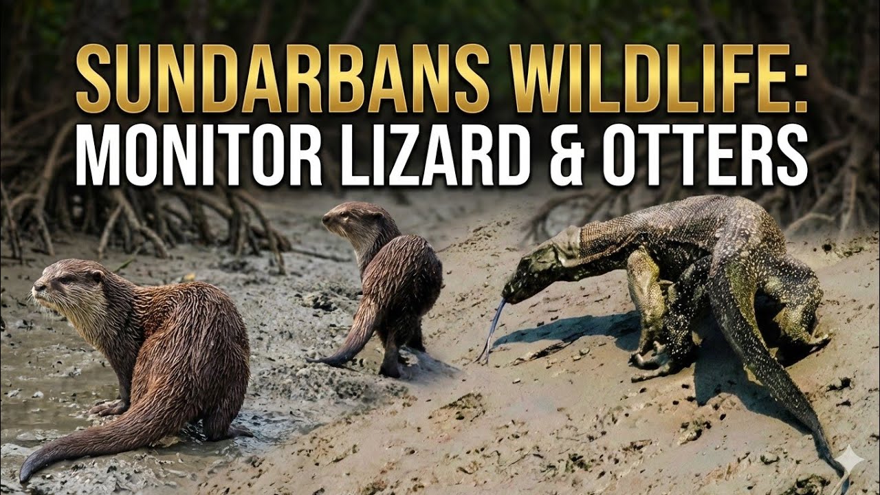 Sundarbans Wildlife: Monitor Lizard and Otters
