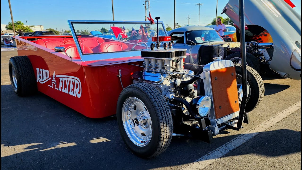 REAL CHRISTINE movie car with rat rods and more at Rockabilly show