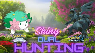 🔴Live Dual Shiny Hunting For Shaymin In BDSP💎 & Zekrom In Wormholes In Ultra Moon 🌙 #shorts