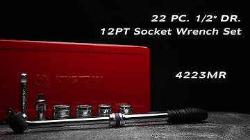 KING TONY-4223MR 22 PC. 1/2" DR. Socket & Wrench Set
