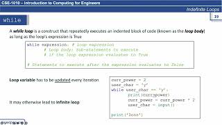 39. Iterations and Loops VI - While Loops and additional info