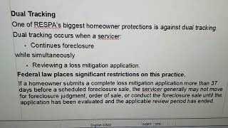 LOSS MITIGATION OPTIONS BEFORE FORECLOSURE