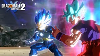 NEW animated SSBK Goku & SSBE Vegeta Duo Character Combo & Skills | Dragon Ball Xenoverse 2