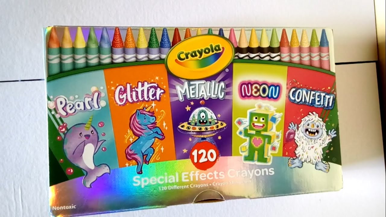 NEW 120 Specialty Crayola Crayons; Confetti, Glitter, Metallic