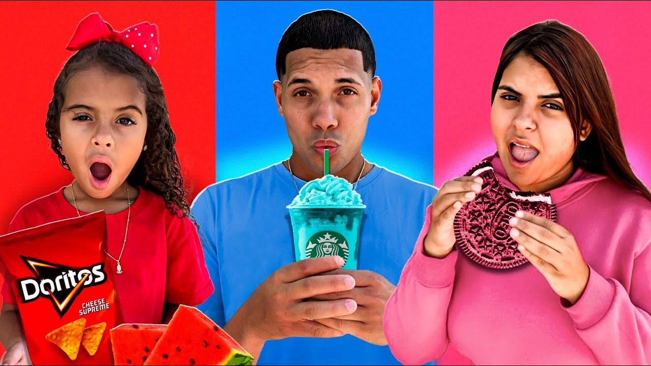 24 HORAS COMIENDO UN SOLO COLOR !!