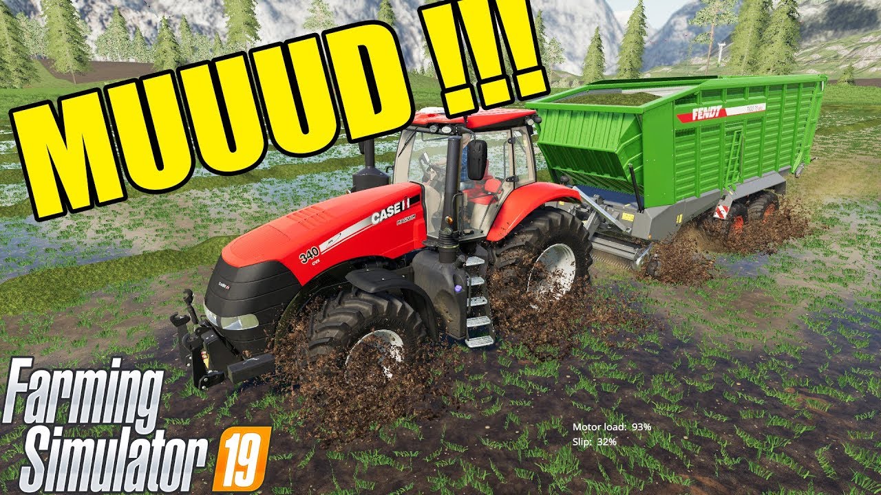 Farming Simulator 19 : GRASS HARVEST & LOADING ON HARD MUD !!!