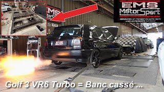 Cette Golf 3 VR6 Turbo a cassée le banc de puissance !..