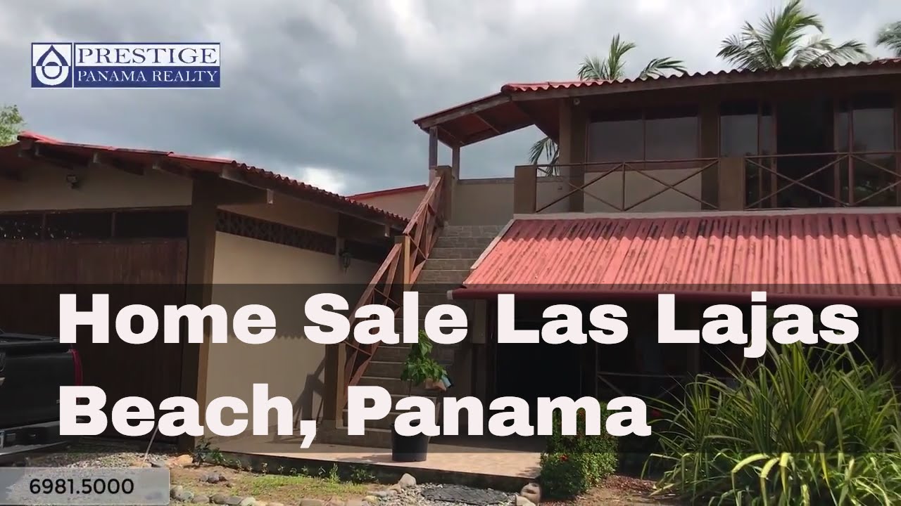 Beach home for sale in Las Lajas Beach with potential for Bed and