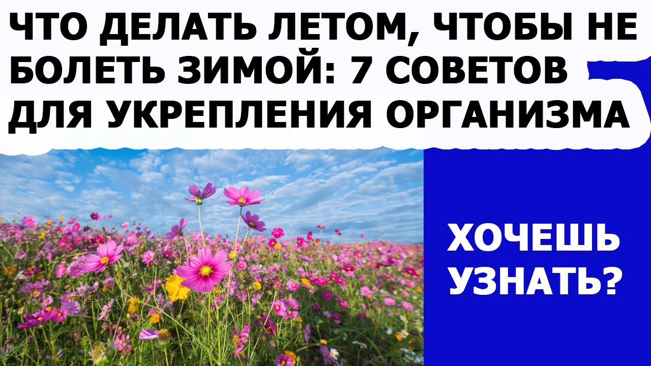 Что делать летом, чтобы не болеть зимой 7 советов для укрепления организма