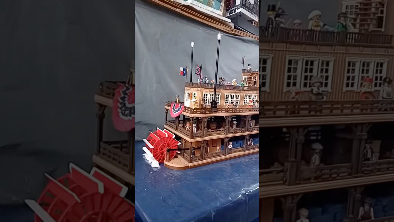 Playmobil Custom 🚢🔴 Barco Fluvial Confederado Western | CapAxel 