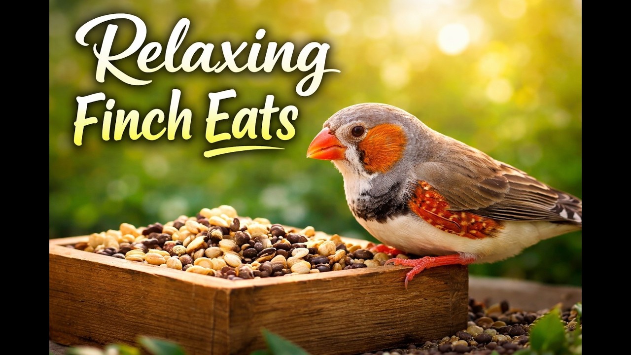 Watch These Finches Enjoy Every Bite! 🐦- Most Relaxing Birds Eating Moments