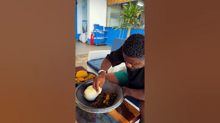 I Ate Eba with Egusi Soup and Poundo Yam with Afang Soup in Nigeria at Anchor Restaurant #naija