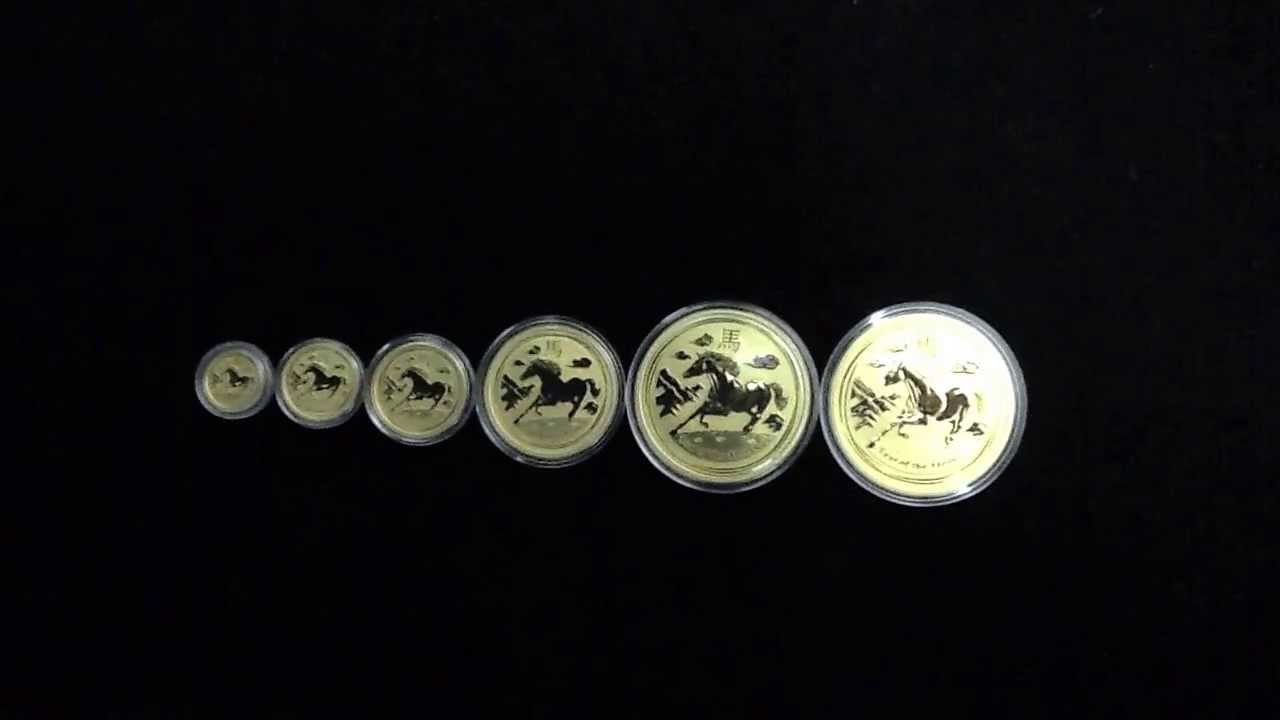 Perth Mint 2014 Australian Lunar Year of the Horse Gold Coins 