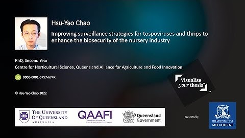 Visualise Your Thesis 2022 - Hsu-Yao Chao - Improving surveillance strategies for tospoviruses