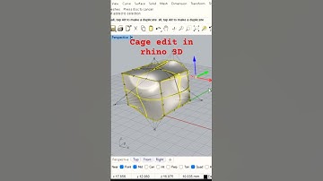 Cage edit command rhino 3D #rhino3d #cage #rhino5 #cad