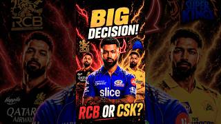 Hardik Pandya Big Decision 😱 RCB OR CSK? 🔥