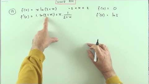 2008 SQA Advanced Higher Maths no.12   Maclaurin expansion