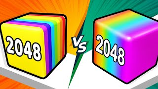 HAPPY CUBES 2048 vs JELLY RUN 2048 🟥 Evolution of Cubes From 2 To 512B! screenshot 4