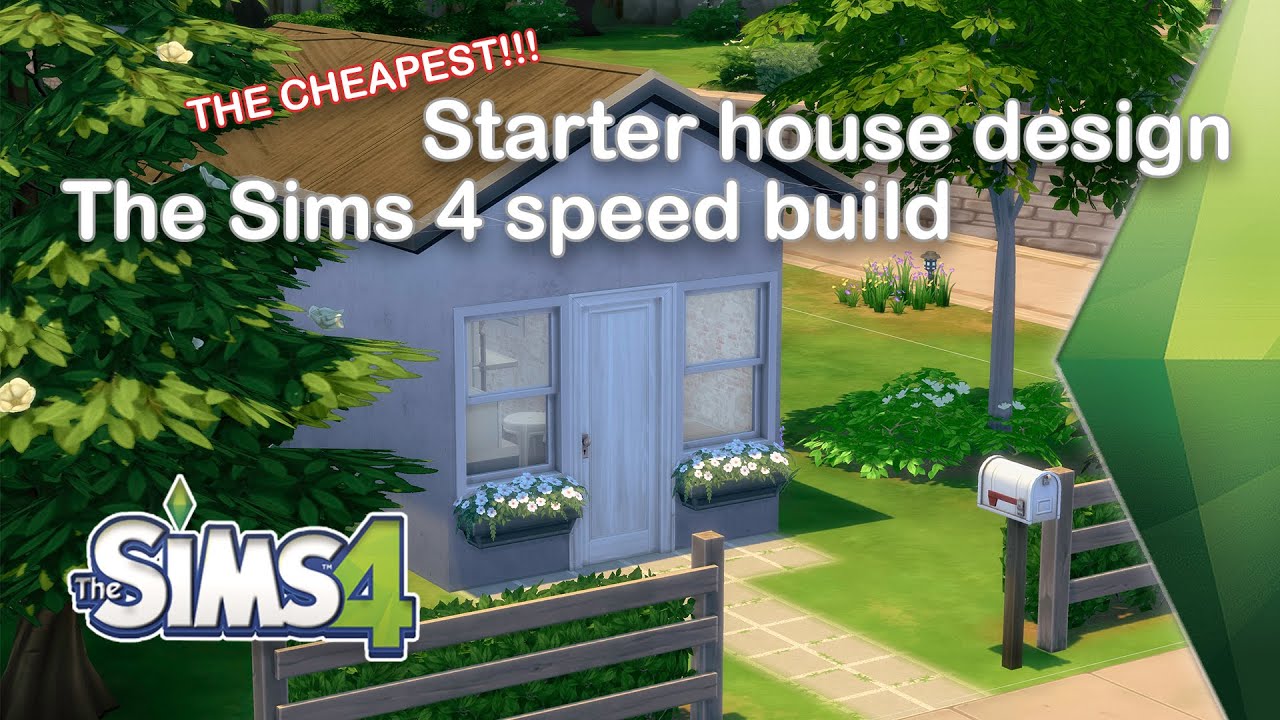 I build the CHEAPEST starter house in The Sims 4!!! - YouTube