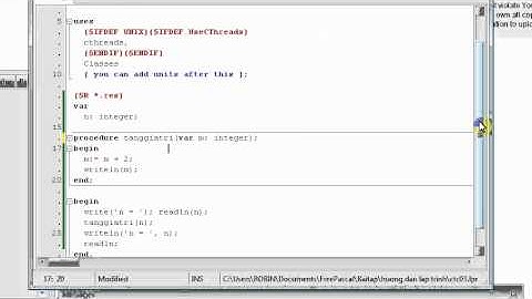 Chương trình con (bài 4 - Tham biến)