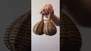 African Double Kambala Cane Caxixi - Sound Demo