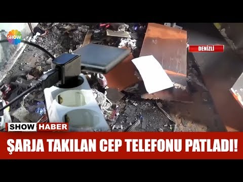 Şarja takılan cep telefonu patladı!