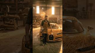 🔥 Handmade Bamboo Supercar Build 🚗🎋 #bugatti #craft #supercar #reels #viralshorts