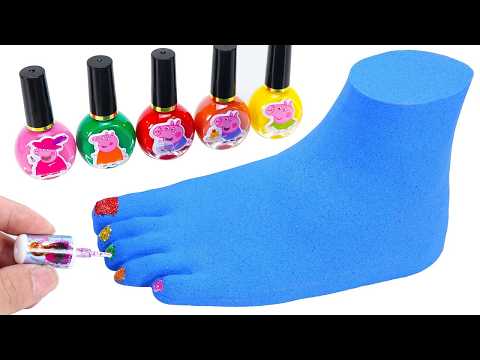 Satisfying ASMR | How To Make Nail Polish Foot from Kinetic Sand Cutting ASMR​#3