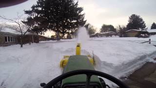 John Deere 318 with snow blower