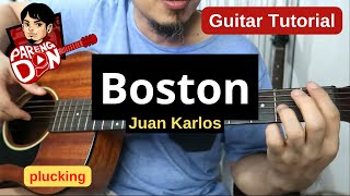 Juan Karlos - BOSTON plucking guitar tutorial