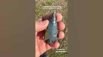 Flintknapping Peacock Obsidian Arrowhead. #flintknapping #bushcraft #arrowhead #obsidian #rainbow