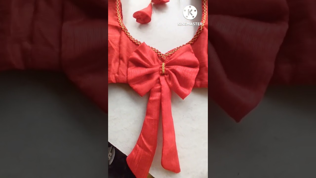 #beautiful #bow blouse design#