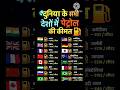 दुनिया के सभी देशों में पेट्रोल की कीमत | Petrol Price In All The Countries #shorts #petrolprice
