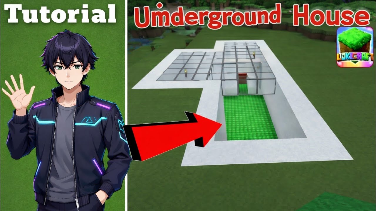 I build underground house in Loki craft game 🎯🎮 