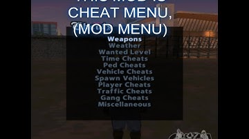 GTA san andreas (cheat menu mod)