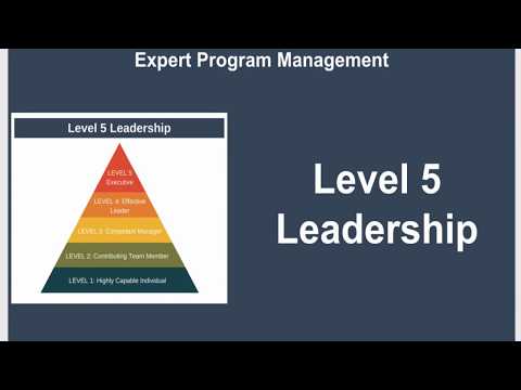 Vidéo: Qui est un leader de niveau 5 ?