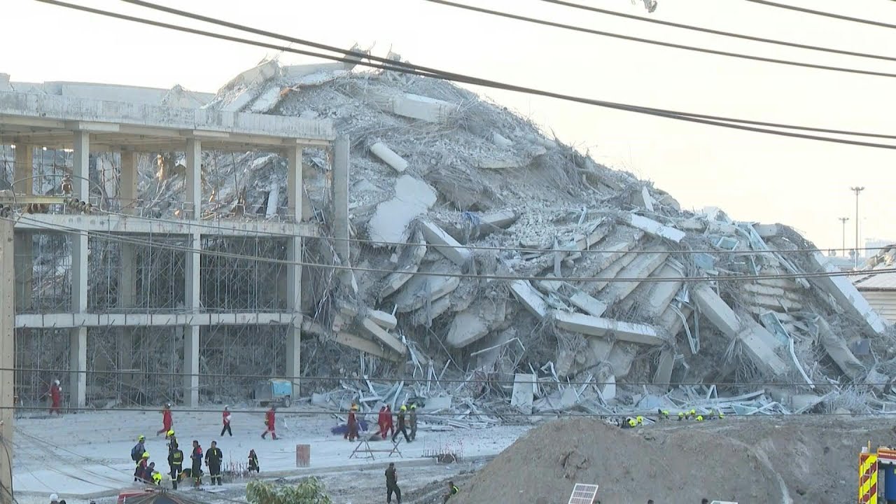 Aftermath at Bangkok construction site after quake collapses skyscraper ...