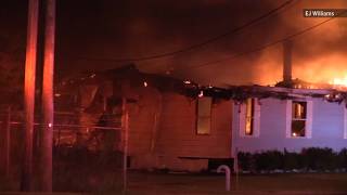 Highway 87 reopens after overnight fire at Orange recycling facility