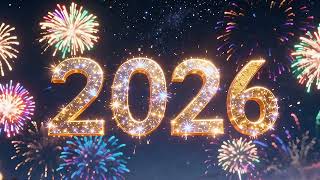 Happy New Year 2026 Background Screensaver 🎵🎆 1 Hour Loop in 4K UHD, Fireworks & Celebration