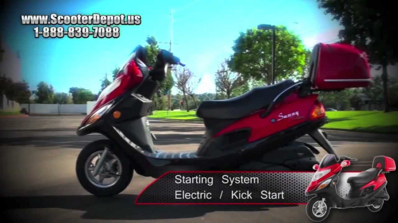 MC_D150C, Sunny Touring 150cc Foot Brake Gas Scooter at Scooterdepot.us