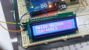 Arduino UNO + LCD แบบ i2c(EP2/2) อ่านแรงดัน 0-5V แสดงผลที่จอ LCD ผ่านบอร์ด Arduino