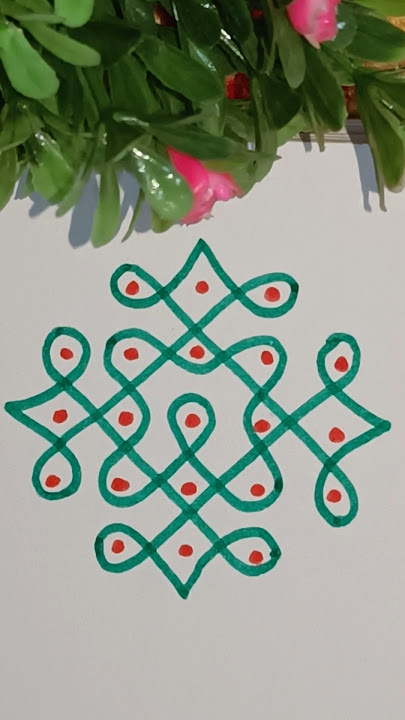 5*3*3 dots #rangoli #nelivukolam #indianart #muggulu #mellikamuggu #easyrangoli #kolam