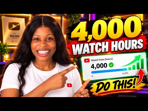 How to Get 4,000 WATCH HOURS on YouTube FAST! (Do This!)