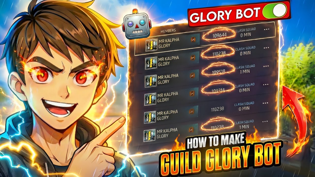 HOW TO MAKE GUILD GLORY BOT 🤖|FREE FIRE GUILD GLORY BOT 🔥😱