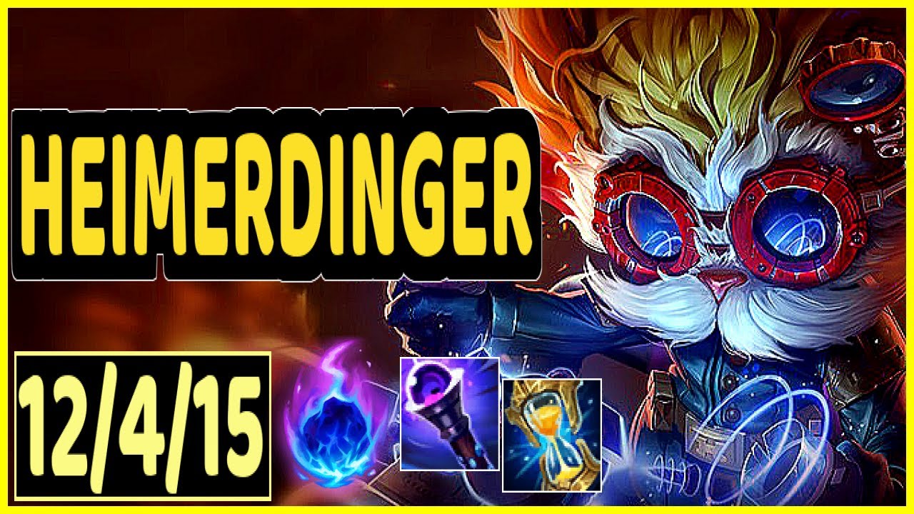 HEIMERDINGER VS TWISTED FATE - 12/4/15 KDA MID GAMEPLAY GRANDMASTER I
