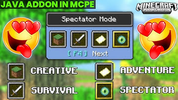 GAME MODE SWITCHER ADDON FOR MINECRAFT POCKET EDITION 1.19 | GAME MODE SWITCHER ADDON | JAVA ADDON