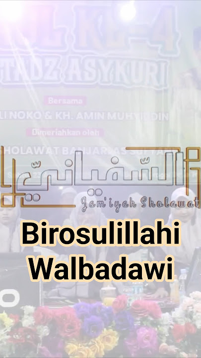 Birosulillahi Walbadawi Part Vocal Solo
